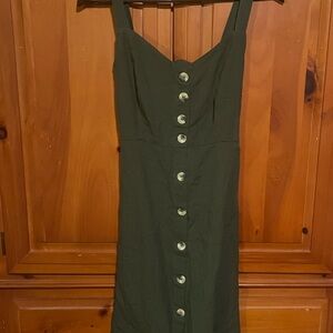 Elegant Green Button-Down Dress